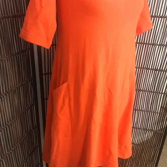 Sara Campbell Orange Swing Dress w Pockets XS NWT - Picture 4 of 7